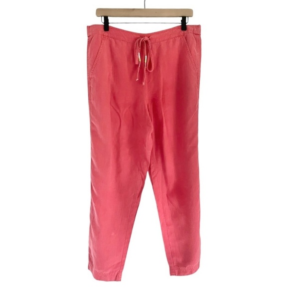 J. Crew Linen Tie Waist Seaside Pants in Pink Women’s Size Medium - Picture 3 of 10